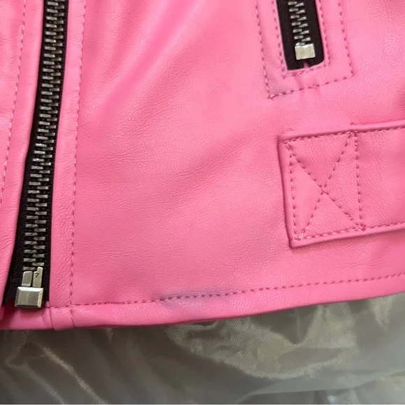BCBGeneration Cropped Faux Leather Moto Jacket size xs - Picture 7 of 9
